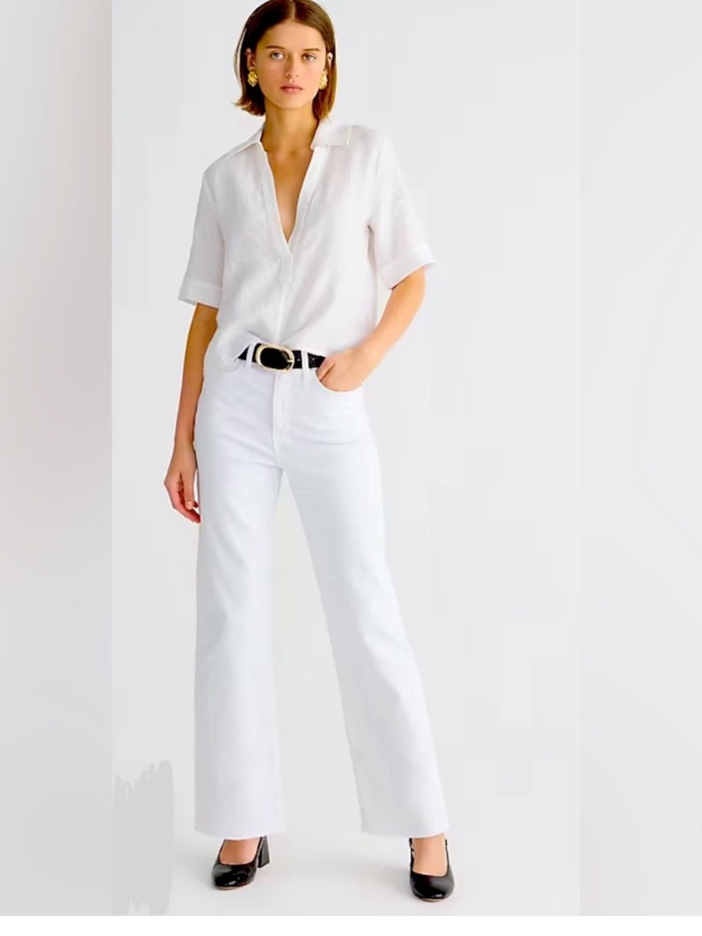 J. Crew Cream Ankle Jeans